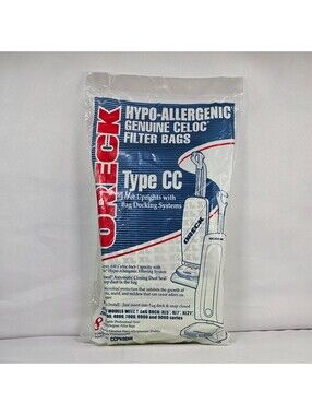 Oreck Type CC Vacuum Bags Genuine Celoc Hypo-Allergenic 8 Pack CCPK8DW XL Series